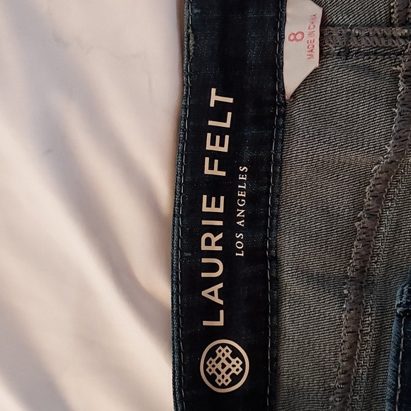 Laurie Felt Women's Shorts Daisy Denim Bermuda Shorts High Waist Cuffed … - Picture 12 of 16